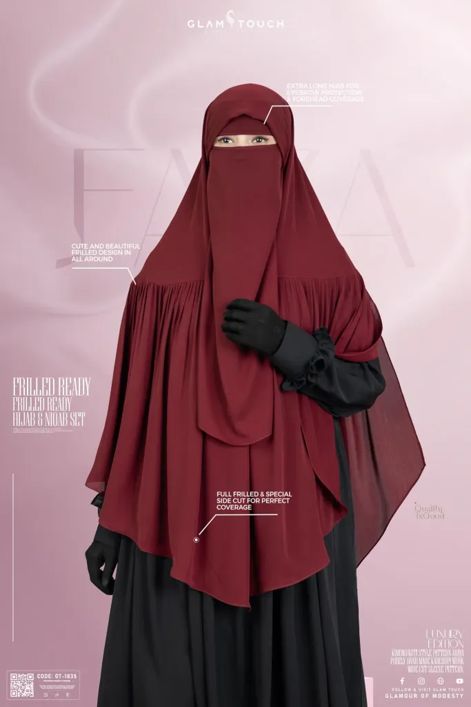 AANIA INSTANT FRILL HIJAB & NIQAB SET | GT-1835