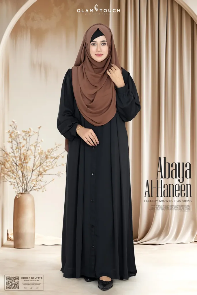 ABAYA AL HANEEN-PREMIUM SHOW BUTTON ABAYA
