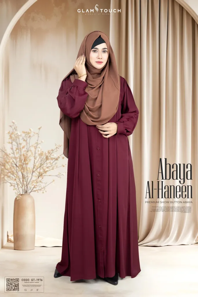ABAYA AL HANEEN-PREMIUM SHOW BUTTON ABAYA | GT-1976