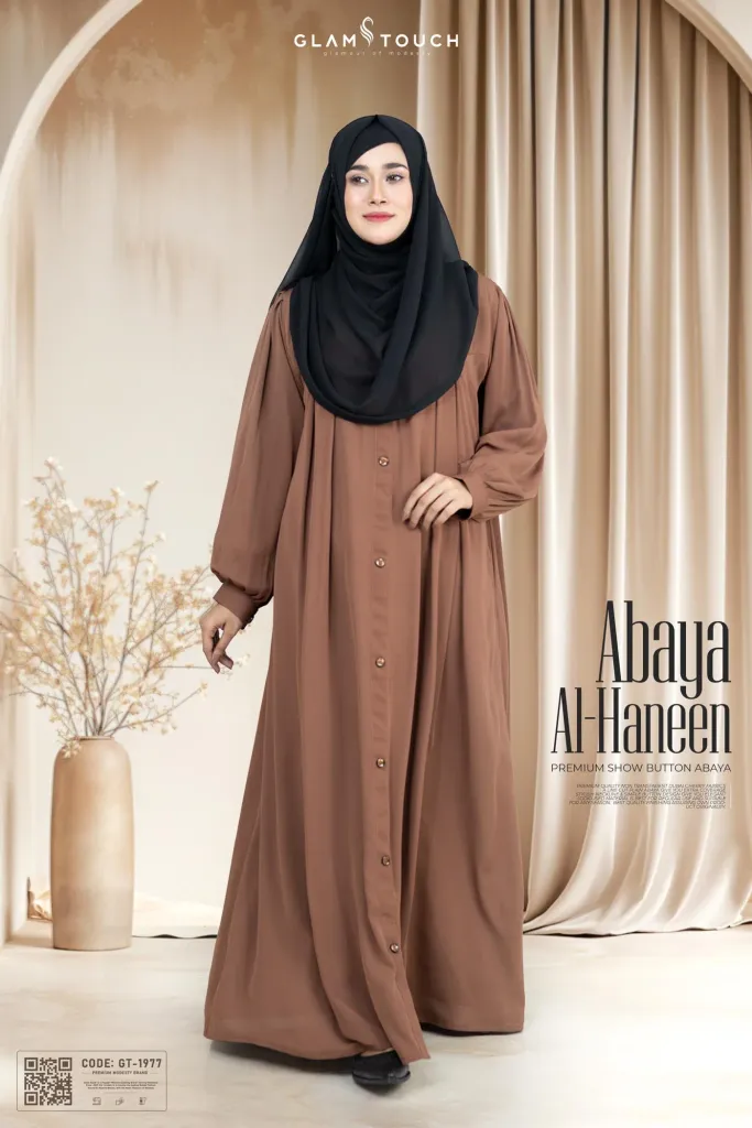 ABAYA AL HANEEN-PREMIUM SHOW BUTTON ABAYA | GT-1977