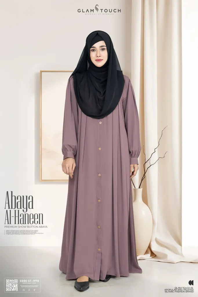 ABAYA AL HANEEN-PREMIUM SHOW BUTTON ABAYA | GT-1978