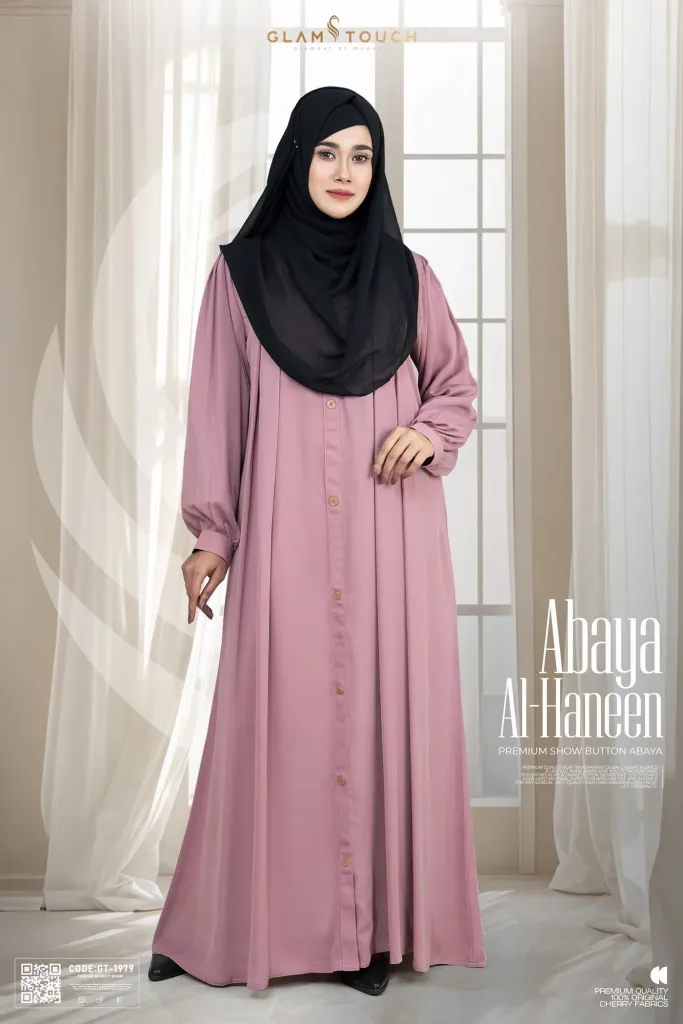 ABAYA AL HANEEN-PREMIUM SHOW BUTTON ABAYA | GT-1979