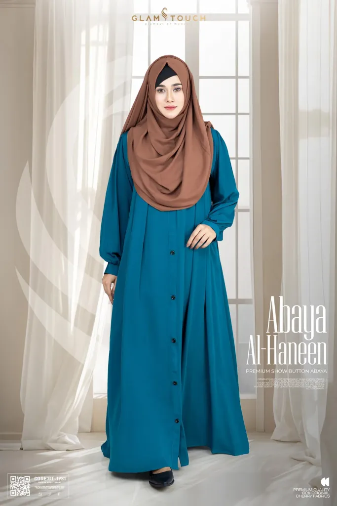 ABAYA AL HANEEN-PREMIUM SHOW BUTTON ABAYA | GT-1981
