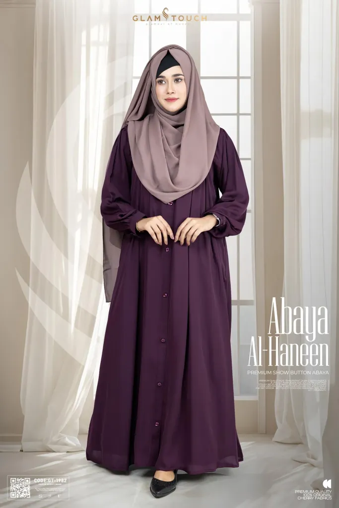 ABAYA AL HANEEN-PREMIUM SHOW BUTTON ABAYA | GT-1982