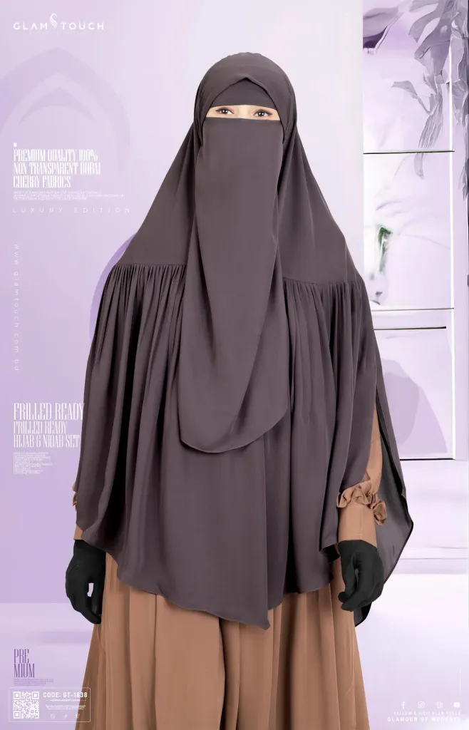 AANIA INSTANT FRILL HIJAB & NIQAB SET | GT-1838