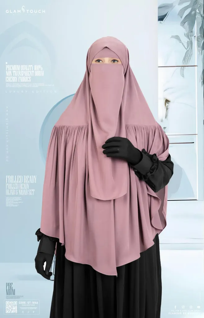 AANIA INSTANT FRILL HIJAB & NIQAB SET | GT-1846