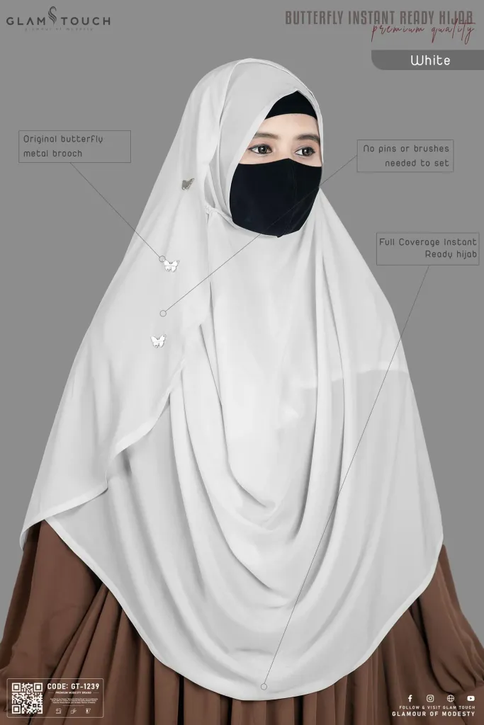 BUTTERFLY READY HIJAB | GT-1239