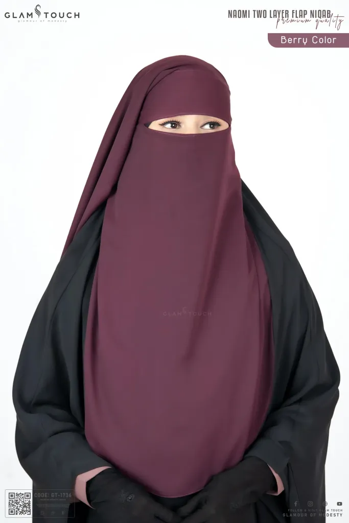 NAOMI TWO LAYER FLAP NIQAB | GT-1736