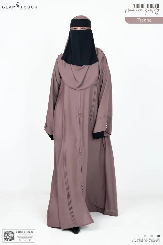 YUSRA THE LUXURY PLAIN ABAYA | GT-1623