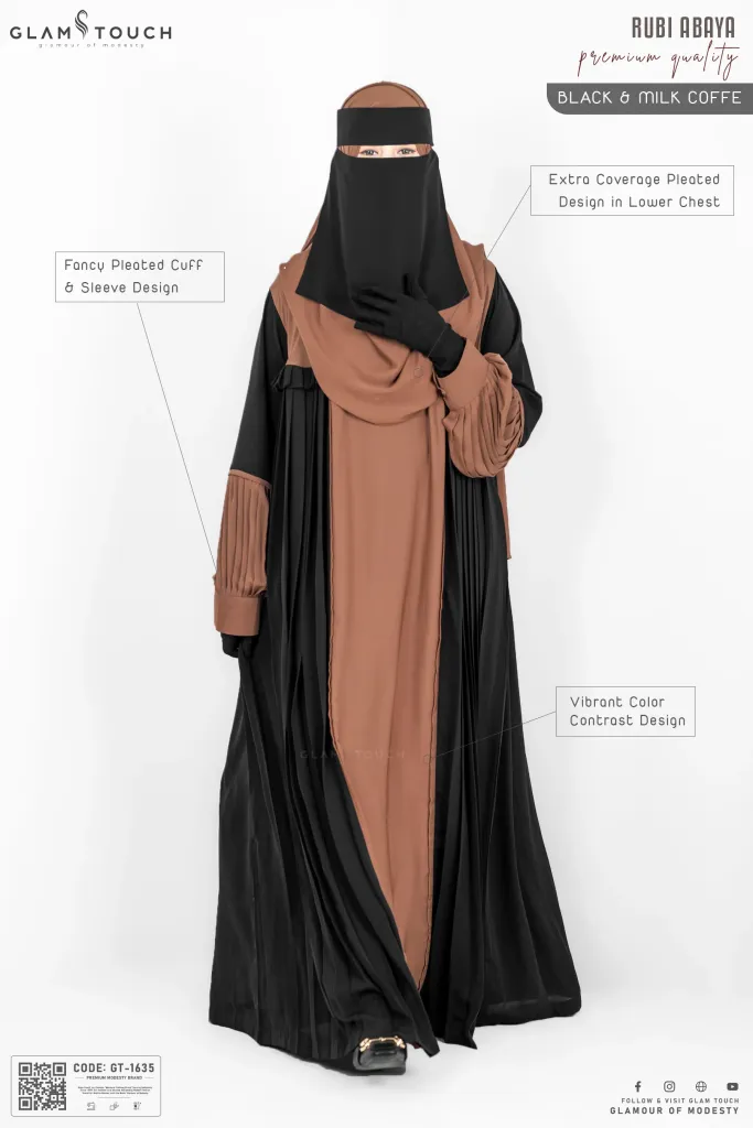 RUBI CONTRAST ABAYA | GT-1636