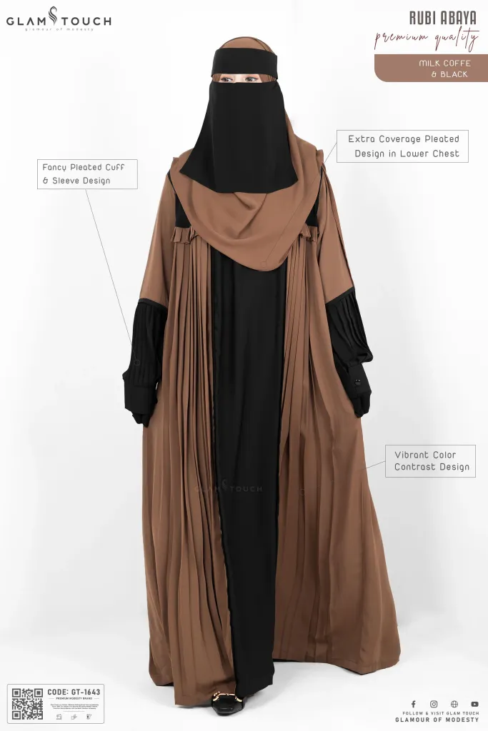 RUBI CONTRAST ABAYA | GT-1643