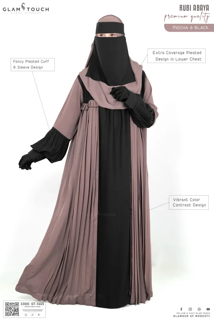 RUBI CONTRAST ABAYA | GT-1645