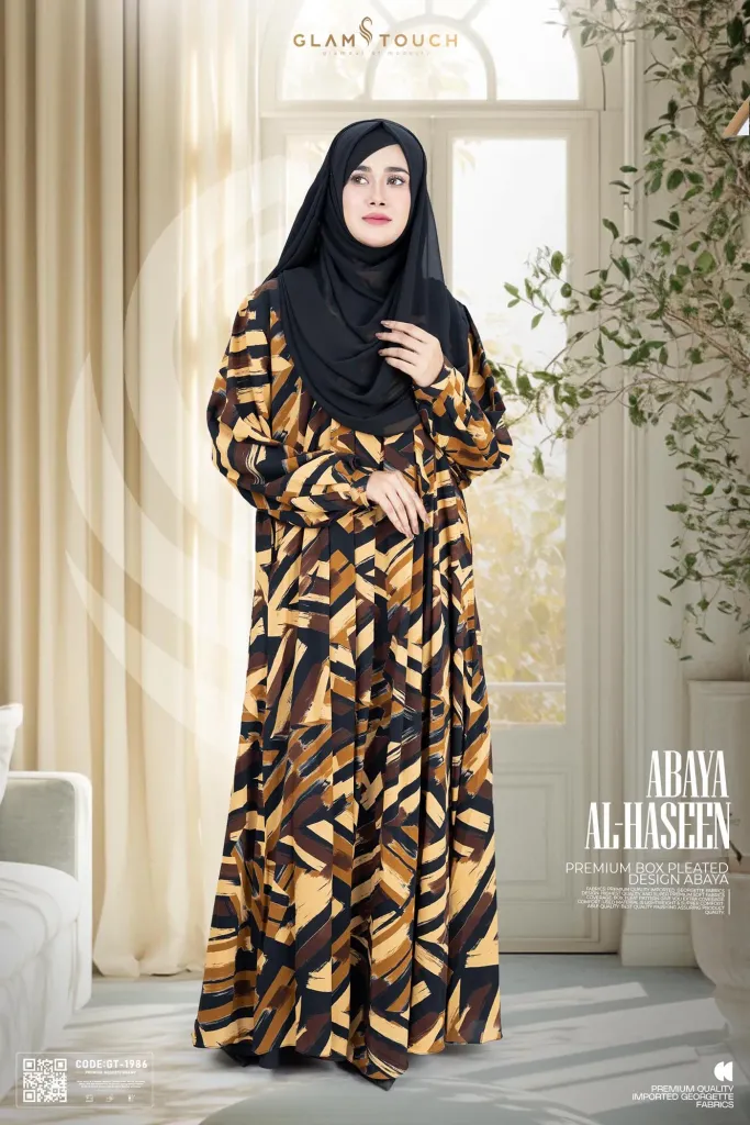 ABAYA AL-HASEEN-PREMIUM BOX PLEATED ABAYA | GT-1986