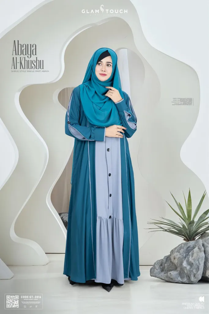 ABAYA AL-KHUSBU-SHRUG STYLE SINGLE PART ABAYA | GT-2016