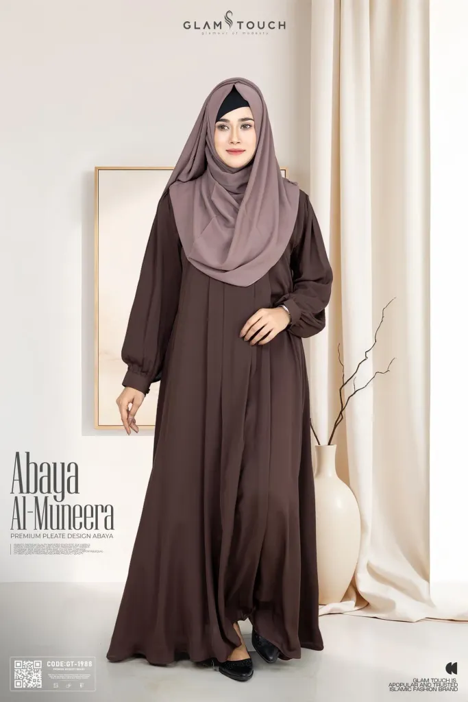 ABAYA AL-MUNEERA PREMIUM PLEATE DESIGN ABAYA | GT-1988