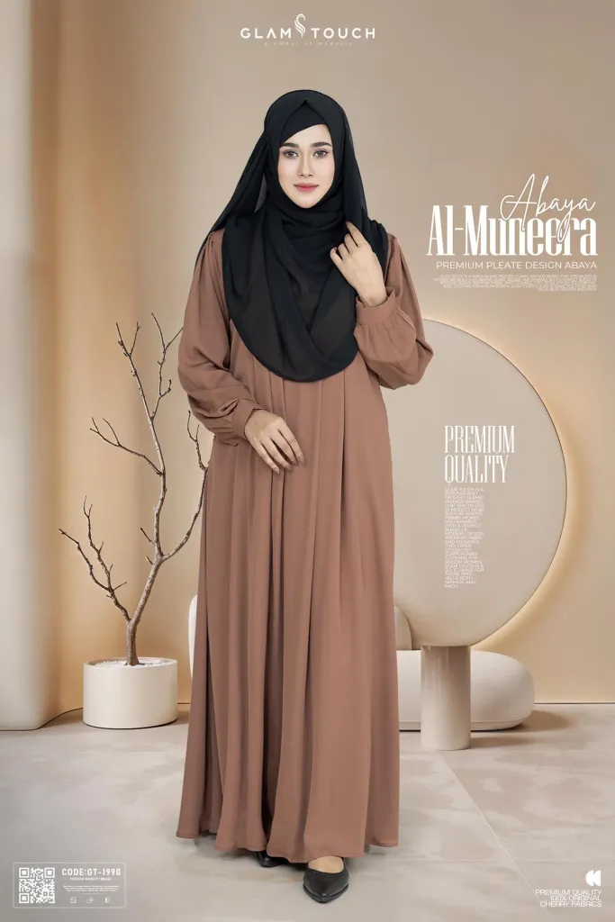 ABAYA AL-MUNEERA PREMIUM PLEATE DESIGN ABAYA | GT-1990