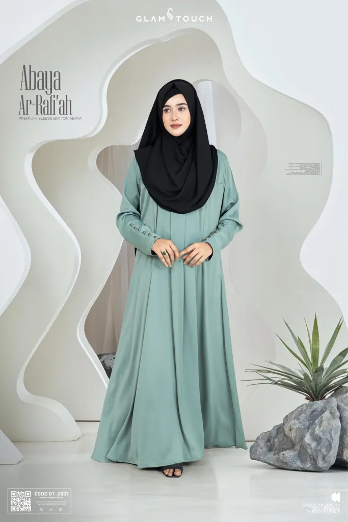 ABAYA AR-RAFIAH-PREMIUM SLEEVE BUTTON ABAYA | GT-2007