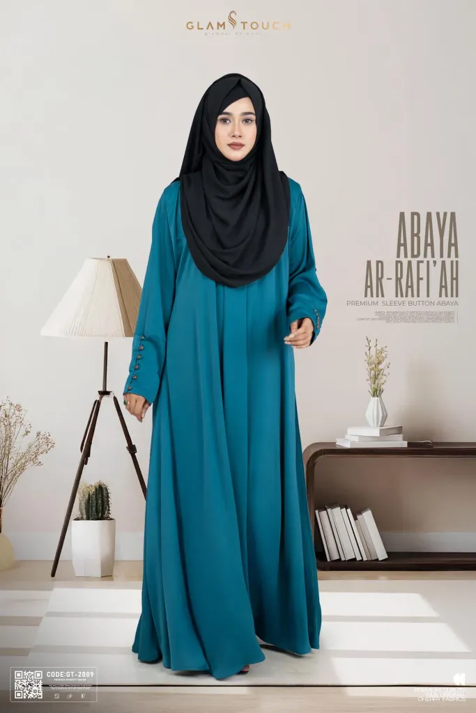 ABAYA AR-RAFIAH-PREMIUM SLEEVE BUTTON ABAYA | GT-2009