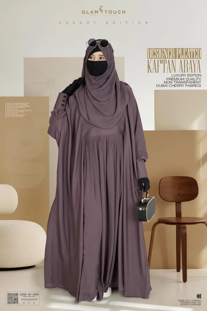 DESIGNER PLEATED KAFTAN ABAYA | GT-1878