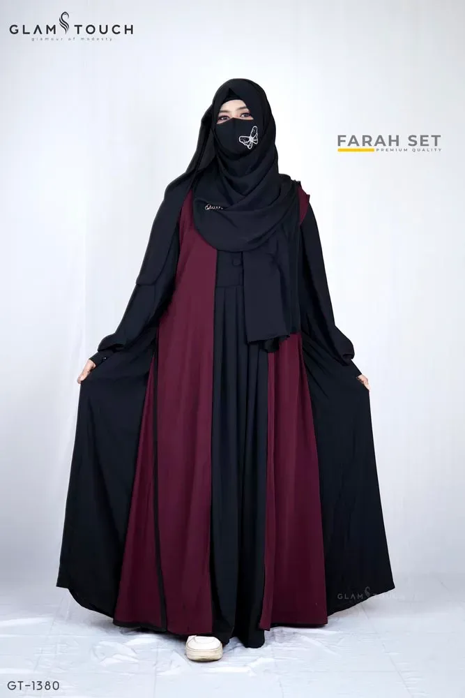 FARAH - 3 PART ABAYA SET | GT-1380