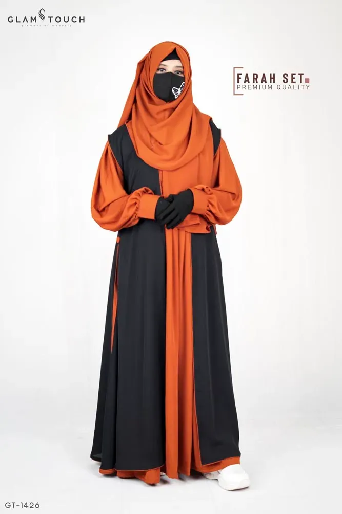 FARAH - 3 PART ABAYA SET | GT-1426
