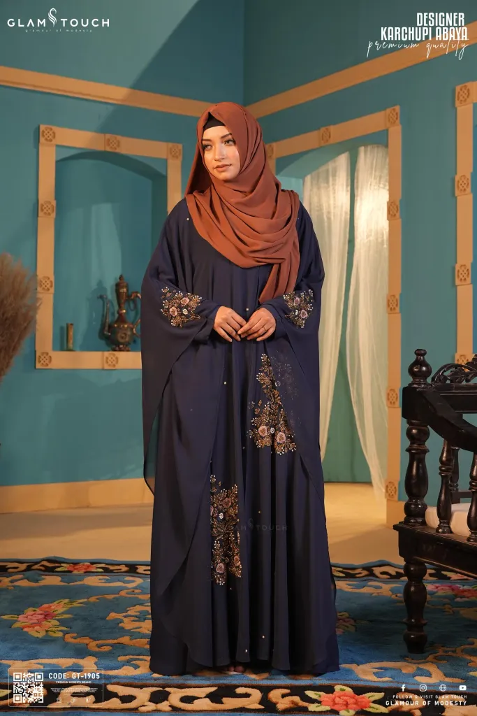 DESIGNER KARCHUPI INNER ATTACHED KAFTAN ABAYA | GT-1905