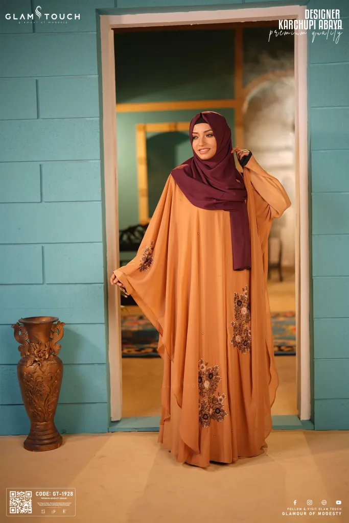 DESIGNER KARCHUPI INNER ATTACHED KAFTAN ABAYA | GT-1928