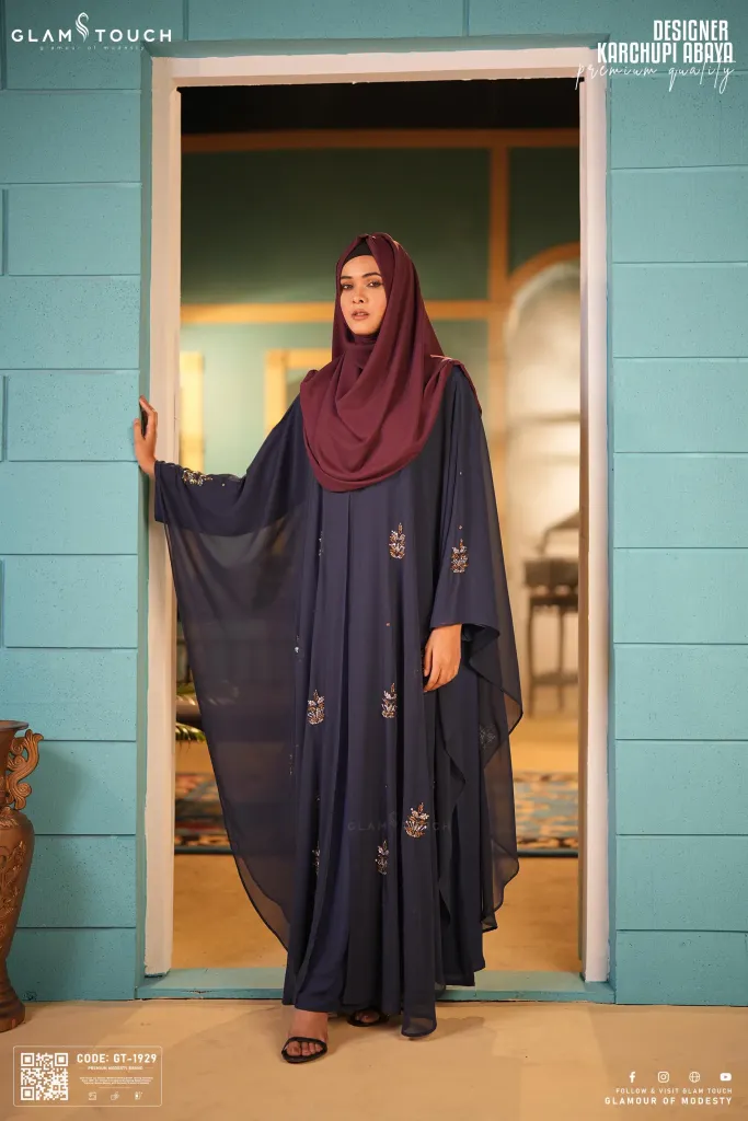 DESIGNER KARCHUPI INNER ATTACHED KAFTAN ABAYA | GT-1929
