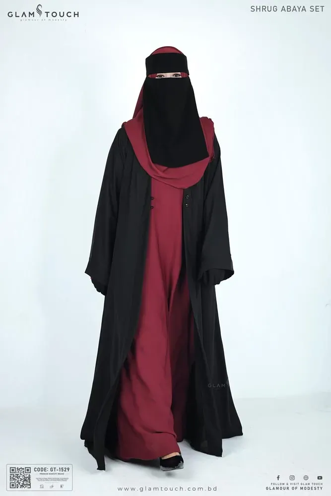 PREMIUM SHRUG ABAYA - 3 PART SET | GT-1529
