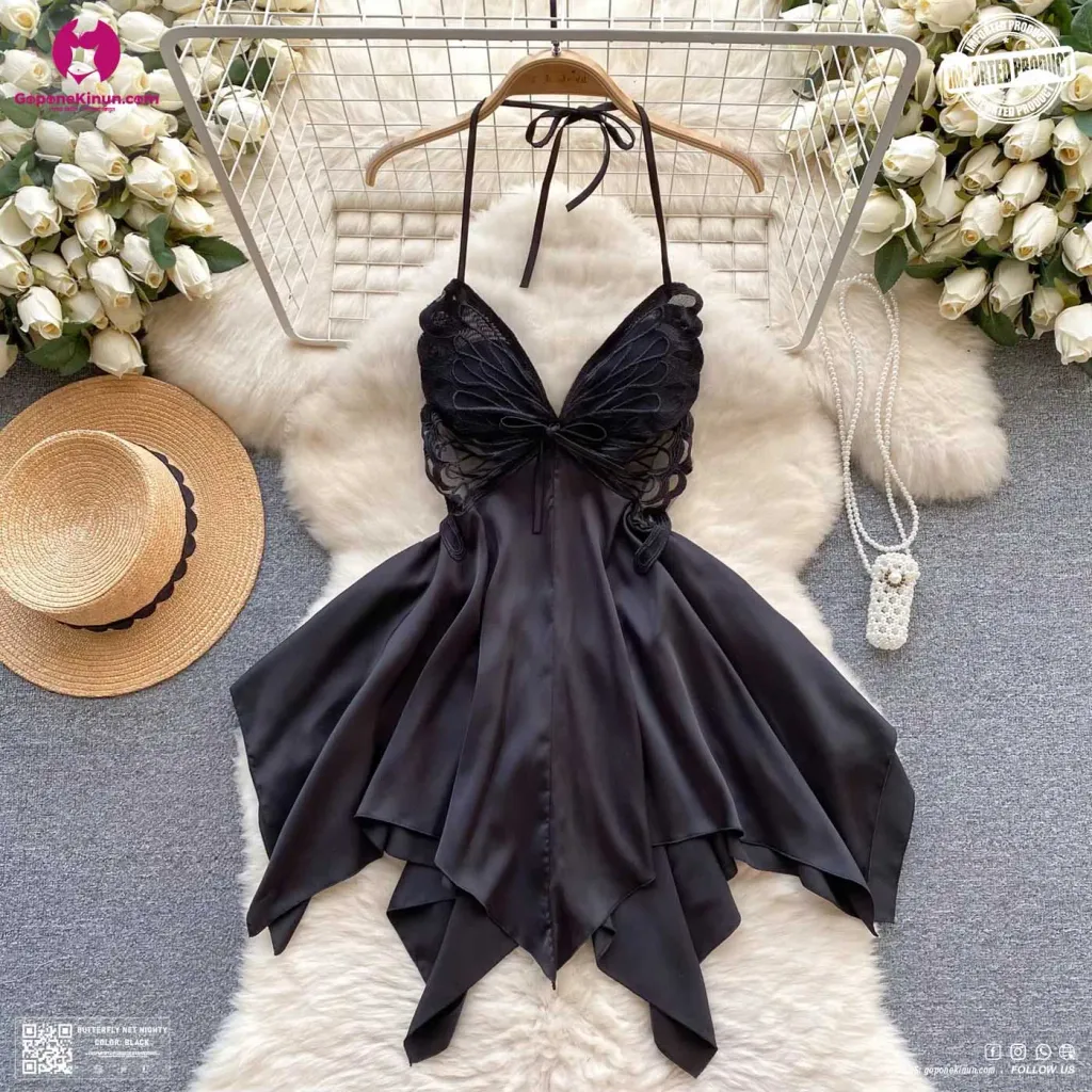 Sexy Backless Butterfly Nighty Set | Butterfly Net Nighty