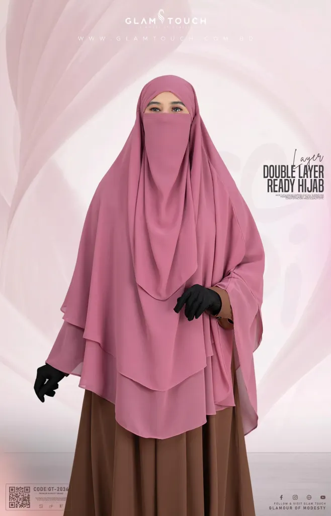 WAFA DOUBLE LAYER READY HIJAB AND NIQAB | GT-2036