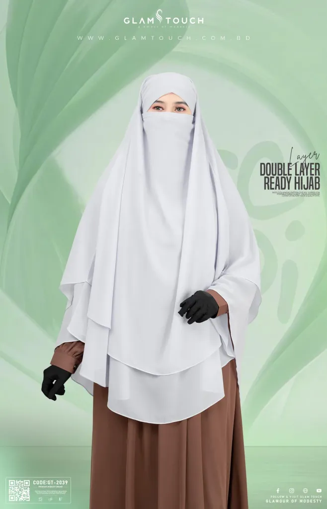 WAFA DOUBLE LAYER READY HIJAB AND NIQAB | GT-2039