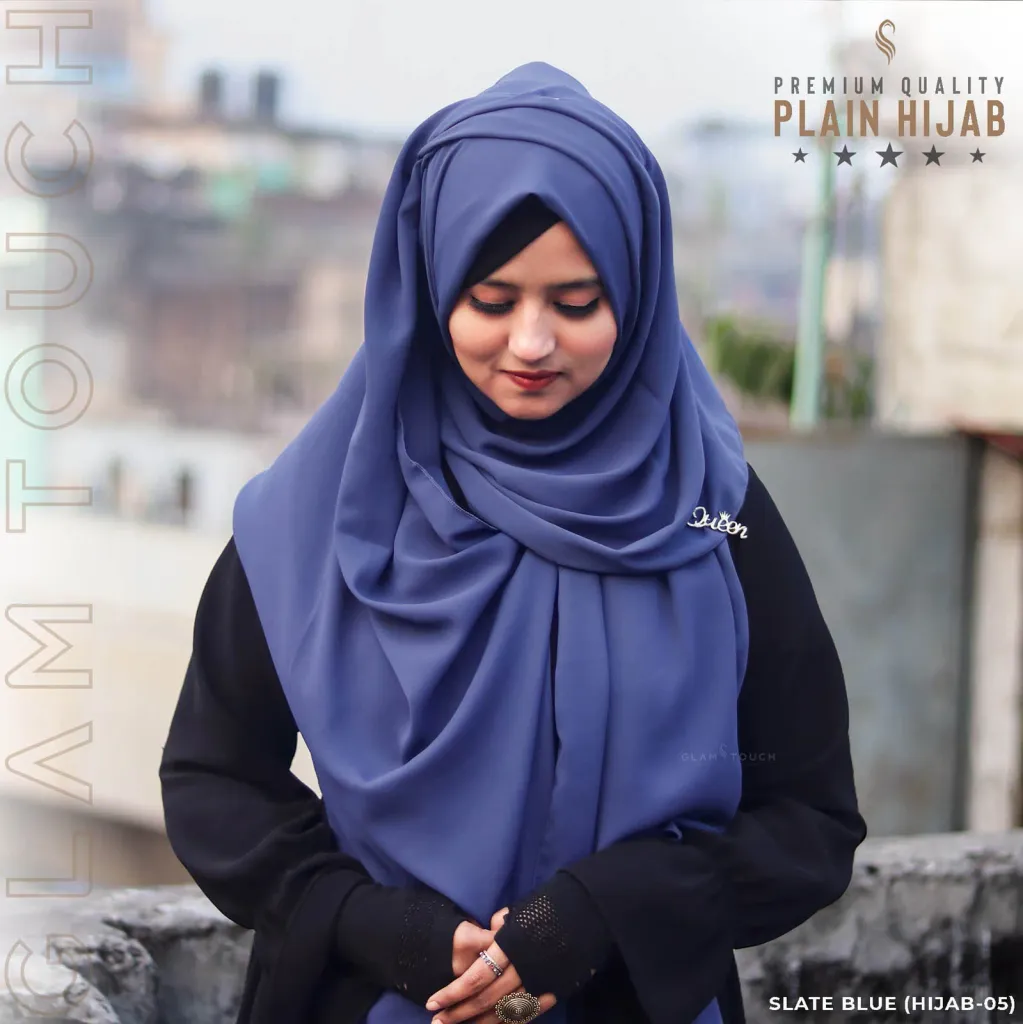 FULL COVERAGE PLAIN HIJAB | SLATE BLUE