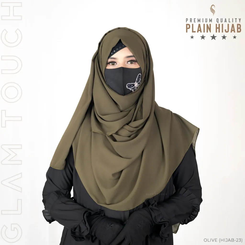 FULL COVERAGE PLAIN HIJAB| OLIVE