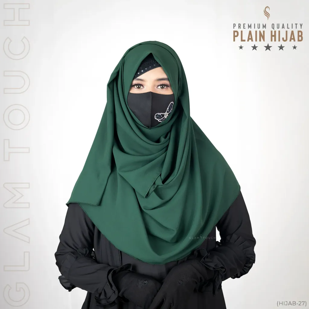 FULL COVERAGE PLAIN HIJAB | GREEN
