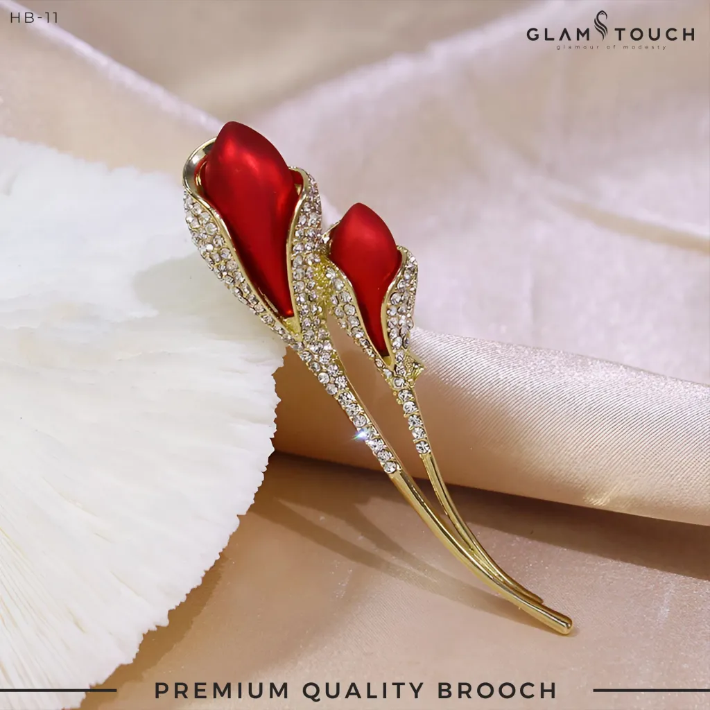 Exquisite Rose Blossom Brooch | HB-11