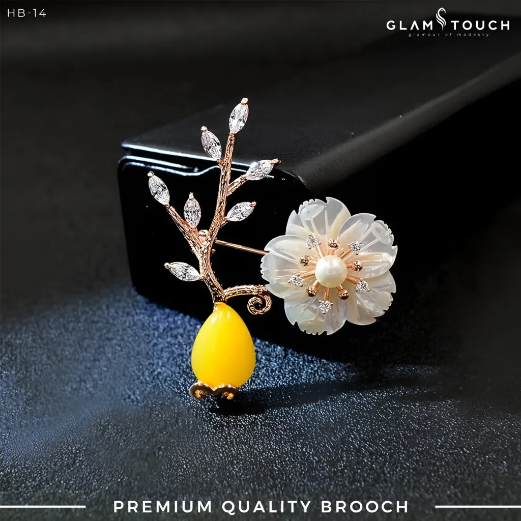 Elegant Floral Branch Brooch | HB-14