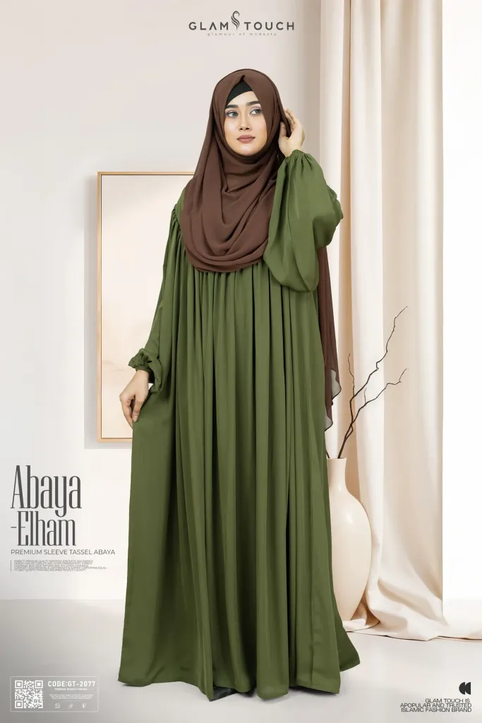 ABAYA-ELHAM CUTE PUFF SLEEVE ABAYA | GT-2077
