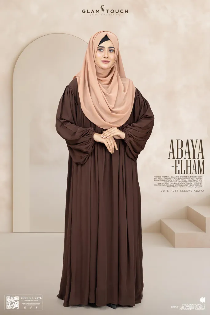 ABAYA-ELHAM CUTE PUFF SLEEVE ABAYA | GT-2074