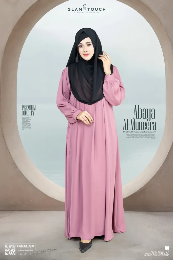 ABAYA AL-MUNEERA PREMIUM PLEATE DESIGN ABAYA | GT-2085