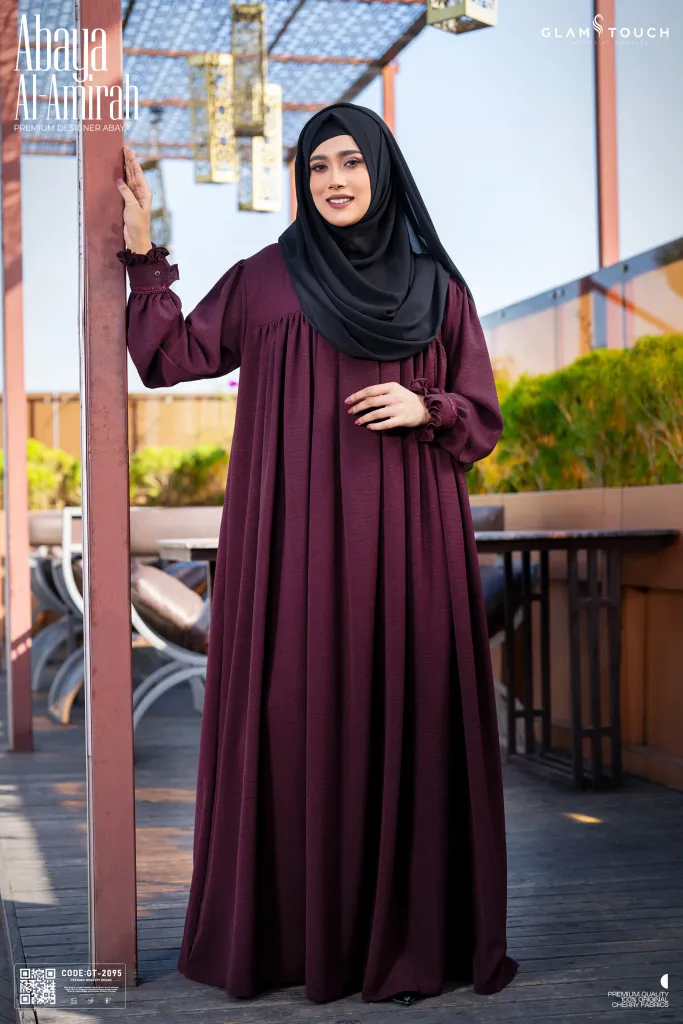 ABAYA AL‑AMIRAH PREMIUM ZIPPER NECK ABAYA | GT-2095