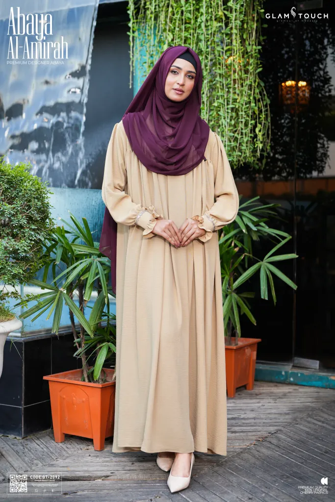 ABAYA AL‑AMIRAH PREMIUM ZIPPER NECK ABAYA | GT-2092