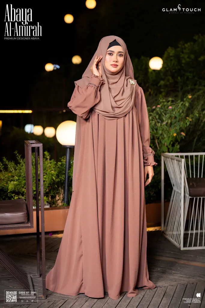 ABAYA AL‑AMIRAH PREMIUM ZIPPER NECK ABAYA | GT-2091