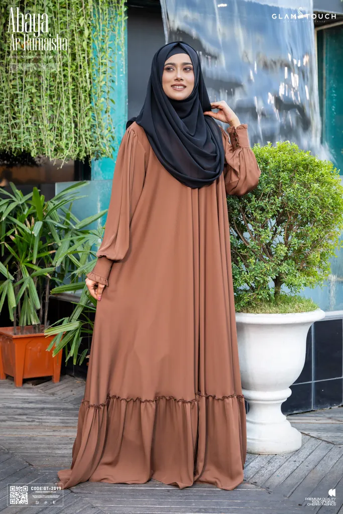 ABAYA AR-RUMAISHA PREMIUM SNAP BUTTON ABAYA | GT-2099