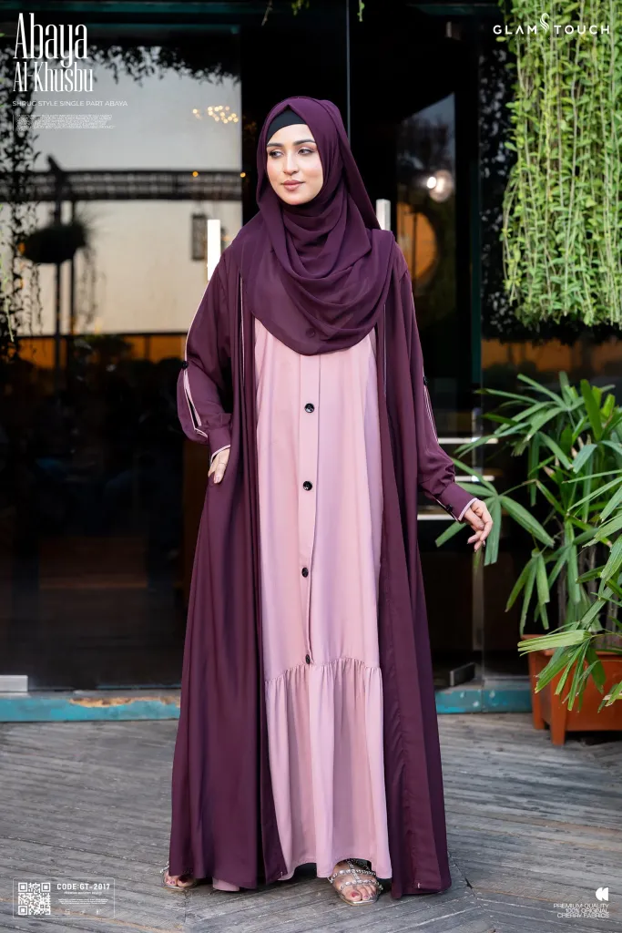 ABAYA AL-KHUSBU-SHRUG STYLE SINGLE PART ABAYA | GT-2017