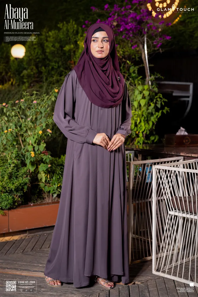 ABAYA AL-MUNEERA PREMIUM PLEATE DESIGN ABAYA | GT-1989