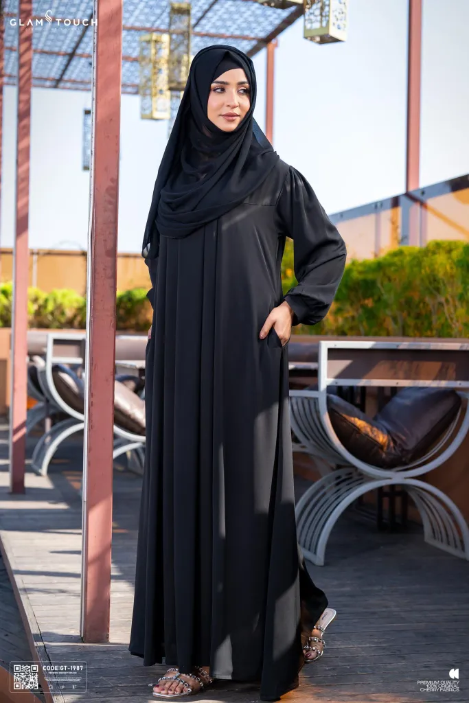 ABAYA AL-MUNEERA PREMIUM PLEATE DESIGN ABAYA | GT-1987