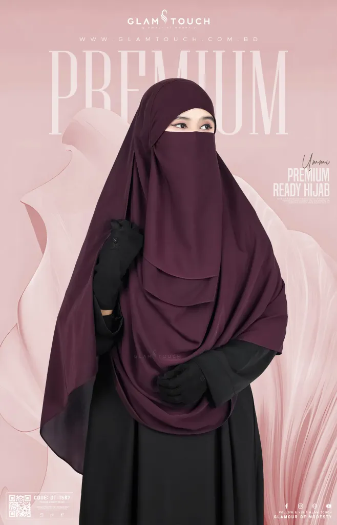 UMMI INSTANT READY HIJAB & NIQAB SET| GT-1587