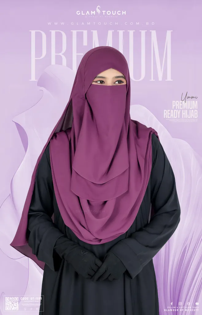 UMMI INSTANT READY HIJAB & NIQAB SET | GT-1593