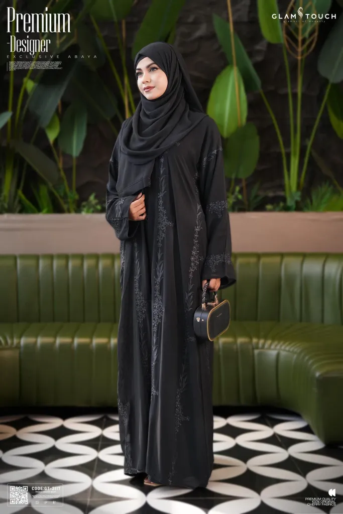DESIGNER EMBROIDERY PREMIUM SET ABAYA | GT-2117